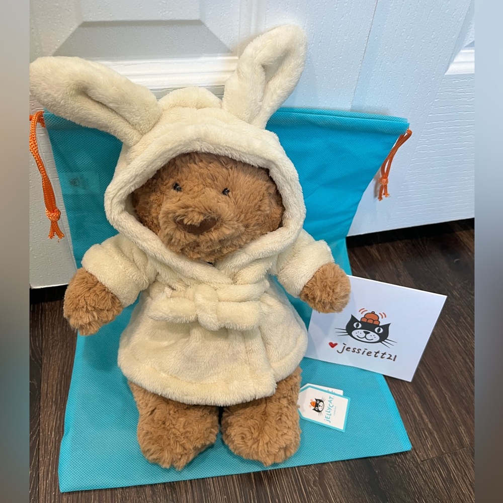 Jellycat Bartholomew Bear Bathrobe 100%Authentic NWT US ShipFast